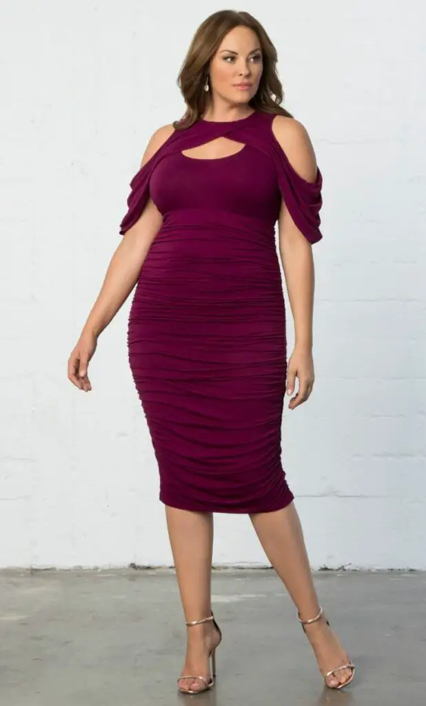 Kiyonna Plus Size Bianca Ruched Dress