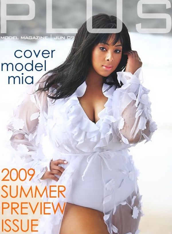 Mia Amber Davis on Plus Model Magazine Cover 2009