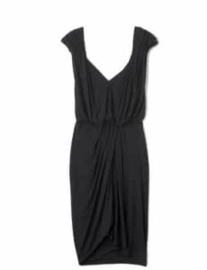 item3 rendition slideshowVertical The Queen Collection Pleated Draped Dress with Cowl Back