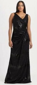 David Meister Knotted Sequins dress