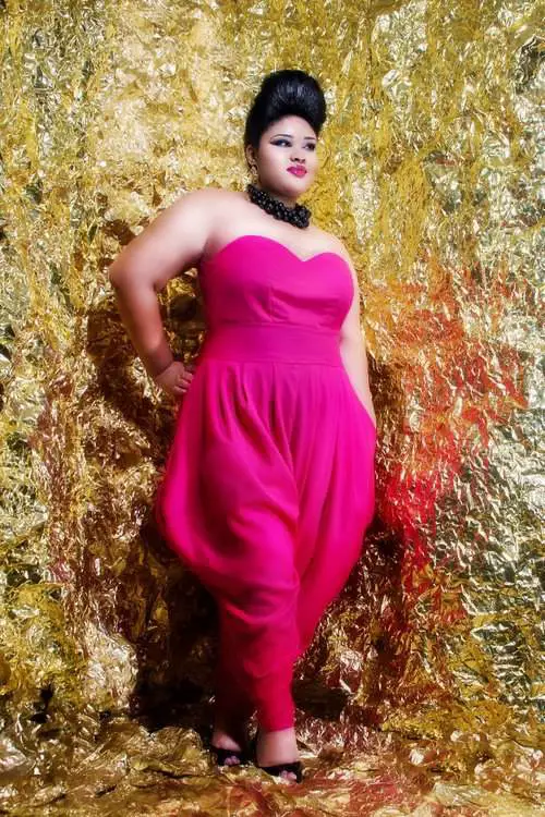 Plus size designer- Jibri Holiday 2011 Collection- Sweetie Slouch Jumpsuit