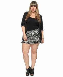 Forever 21 Plus Size Flounced Geo Shorts
