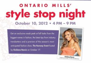 Ontario Mills Style Stop Fashion Event