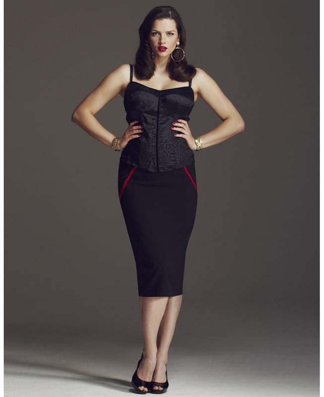 Anna Scholz for Simply Be Bustier Top and Contrast Pencil Skirt