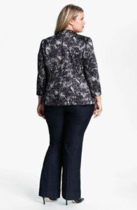 Bellatrix Plus SIze Lace Print Blazer