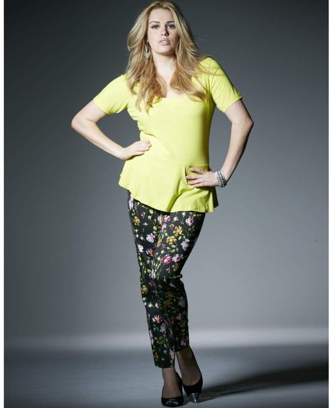 Simply Be Plus Size MAGI-FIT PRINT ANKLE LENGTH PANTS