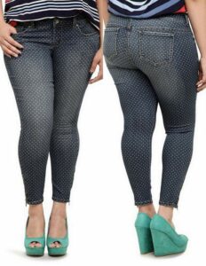 The Plus Size Stiletto Jean from Torrid - Polka Dot