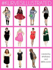 Killer Kurves Plus size sketch campaign #KurvesIllustrated