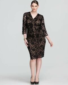 Plus SIze Designer Anna Scholz Lace Dress from Bloomingdales