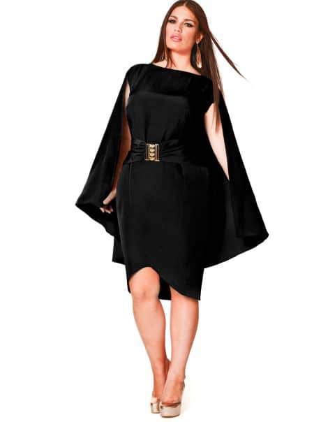 Monif C Plus Sizes May Cape Dress