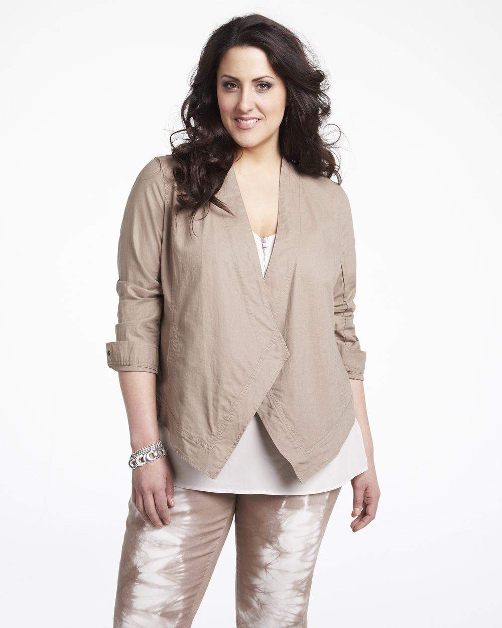 additionelle DKNY Linen Draped jacket
