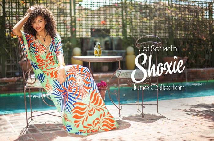 Shoxie Collection in Plus sizes with Marie Denee as model 