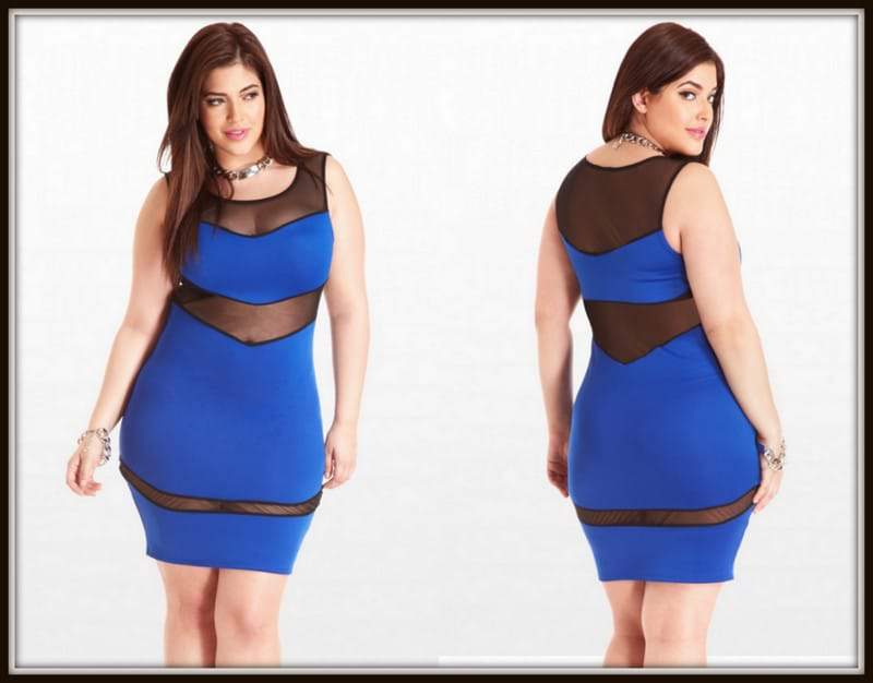 Ask the reader: Plus Size sheer Mesh detail dresses