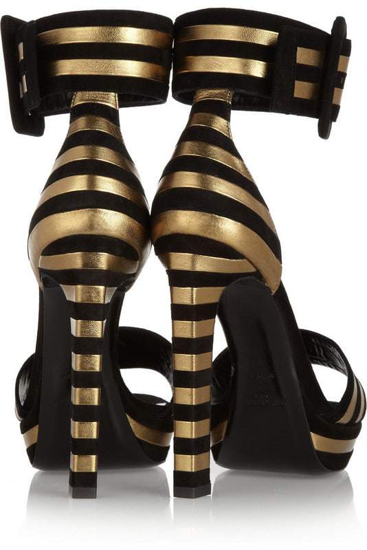 Striped Suede Saint Laurent