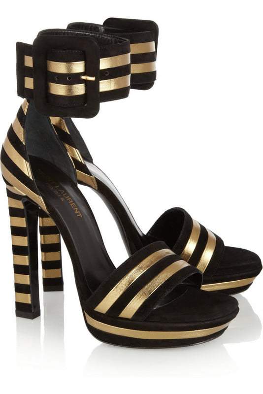 Striped Suede Saint Laurent