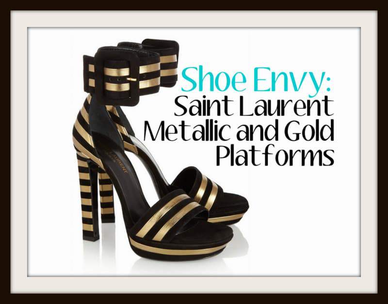Saint Laurent Metallic Platform Heels