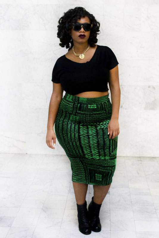  Plus size designer- Zelie for She forever-young-emerald-skirt