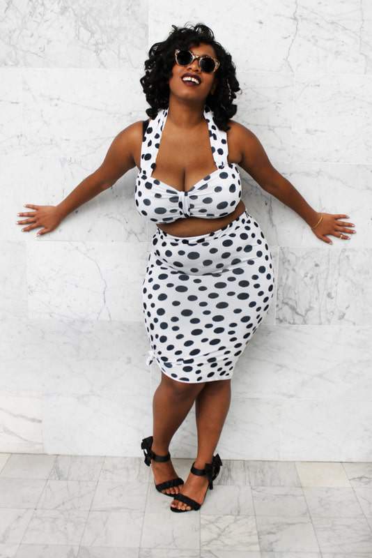  Plus size designer- Zelie for She forever-young-polka-dots