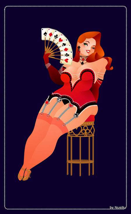 Plus Size Burlesque Art by Nusillu