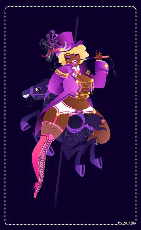 Plus Size Burlesque Art by Nusillu