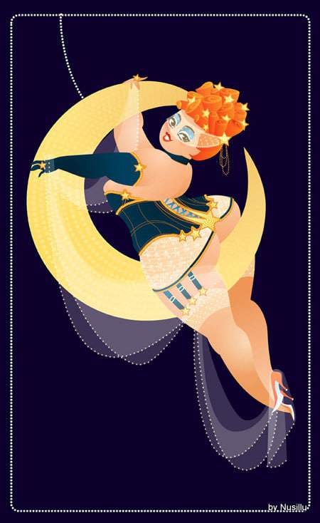 Plus Size Burlesque Art by Nusillu