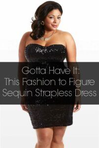 Fashion to FIgure Plus Size Sequins Strapless Dress on The Curvy Fashionista featured