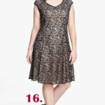 foiled-lace-fit-flare-dress