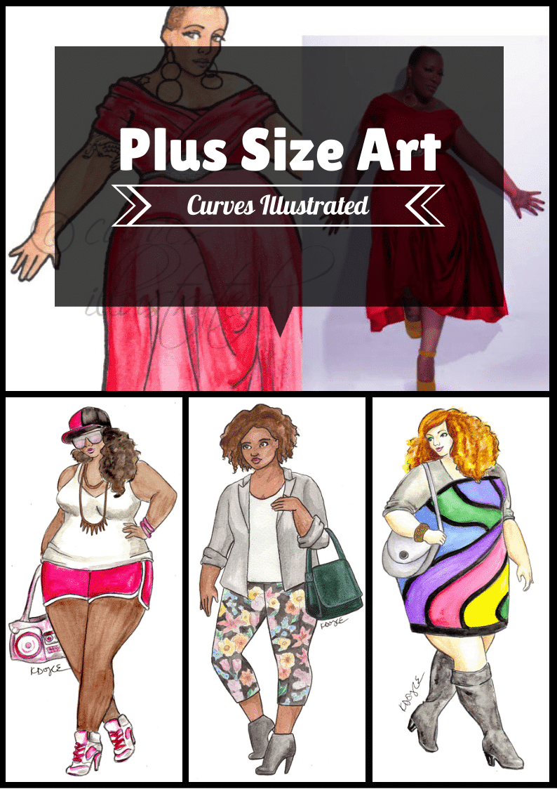 Plus Size Art with Curves Illustrated on The Curvy Fashionista