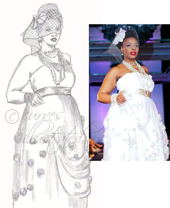 Plus Size BRIDAL- Plus Size Art with Curves Illustrated  on The Curvy Fashionista