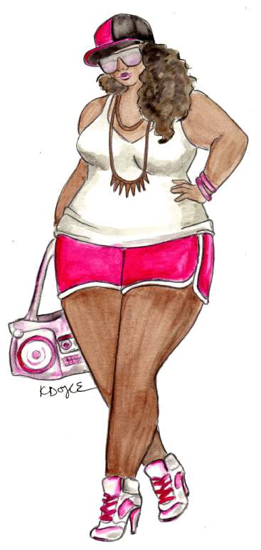 HIP-HOP-Plus Size BRIDAL- Plus Size Art with Curves Illustrated on The Curvy Fashionista
