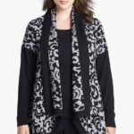 dknyc-patterned-open-cardigan-Plus Size Cardigans on The Curvy Fashionista