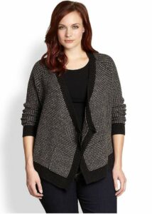 Eileen Fisher Drape-Front Cardigan-Plus Size Cardigans on The Curvy Fashionista