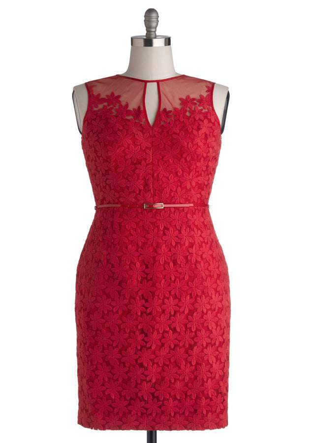 ModCloth Poinsettia Party Dress