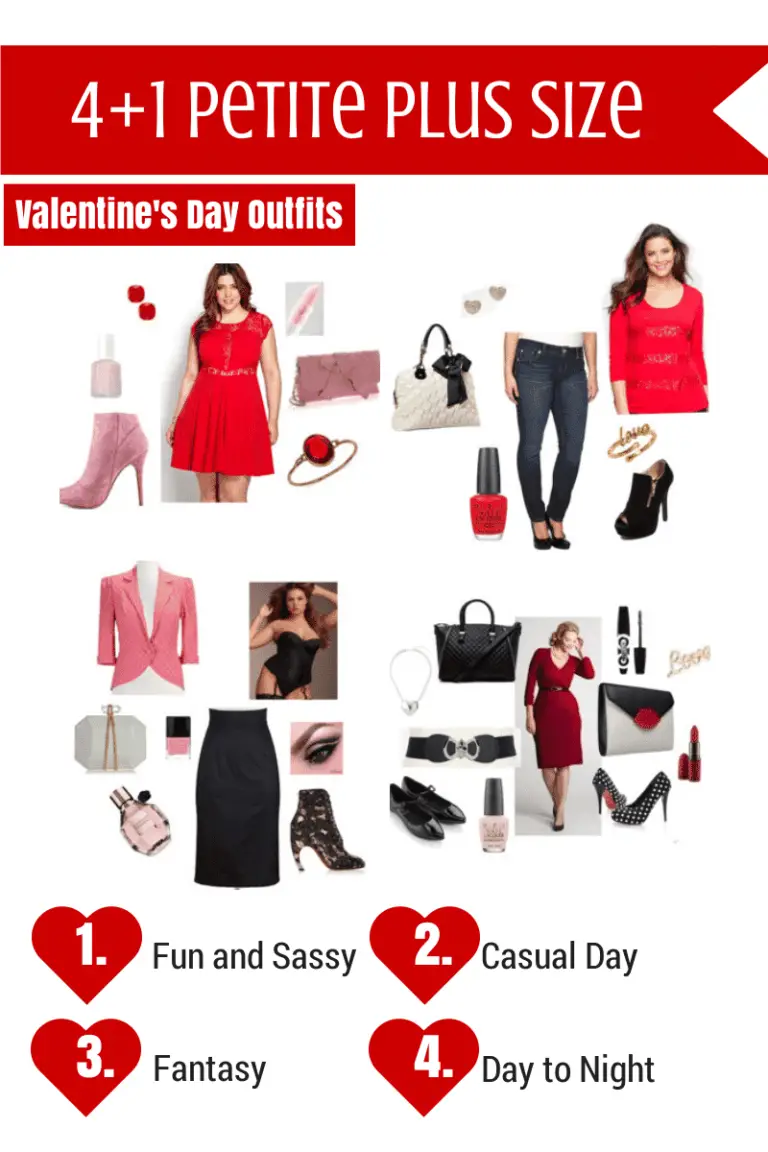 Five Petite Plus Size Valentine's Day Outfit Ideas