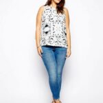 Alice and You Lace Print Sleeveless Top on The Curvy Fashionista