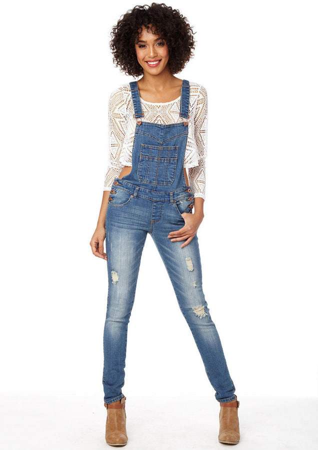 Alloy Deconstructed Plus Size Denim Overalls on The Curvy Fashionista