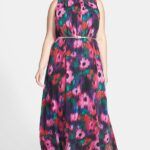 Floral Maxi Dress at Nordstrom- Plus Size Floral Dresses on The Curvy Fashionista