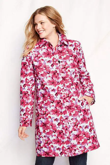 Women plus size rain on sale coat