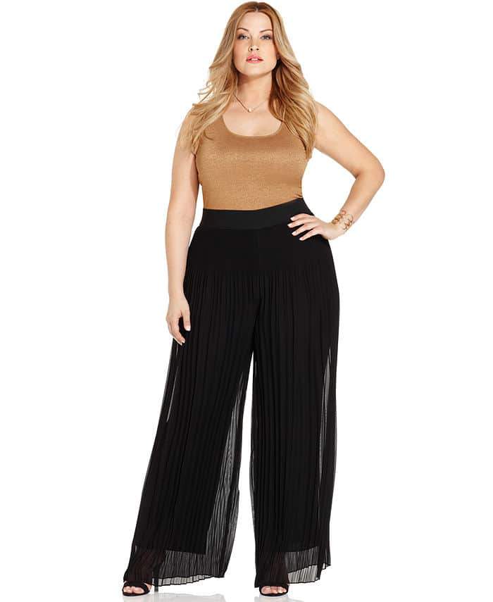 Alfani Plus Size Pleated Palazzo Pants