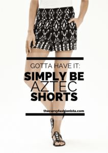 Simply Be Plus Size Aztec Shorts