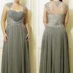 Francine's Dark Silver Plus Size Long Dress by Viviana
