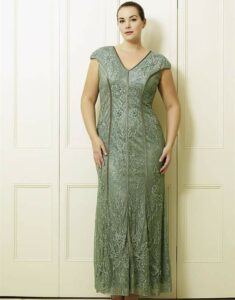 Sharla's Soft Teal Plus Size Long Dress by Viviana