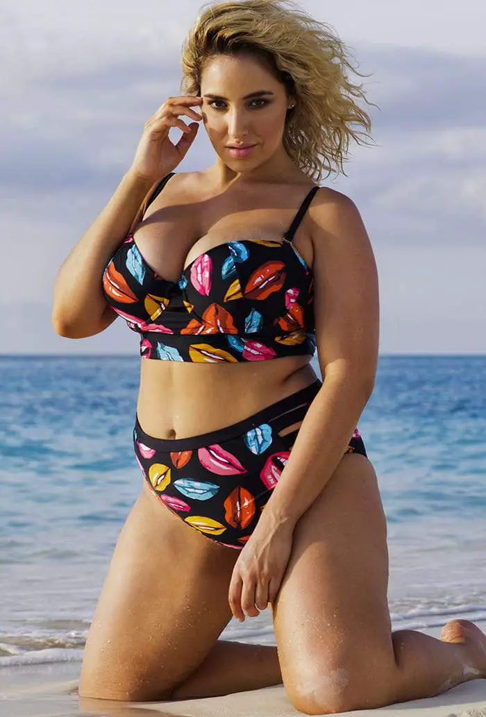 Swim Sexy Lips Underwire Midkini at SwimsuitsforAll