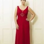 Dion's Red Plus Size Long Dress by Viviana
