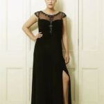 Lucia's Black Plus Size Long Dress by Viviana
