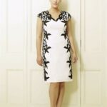 Rosalita's Ivory Black Plus Size Short Dress by Viviana