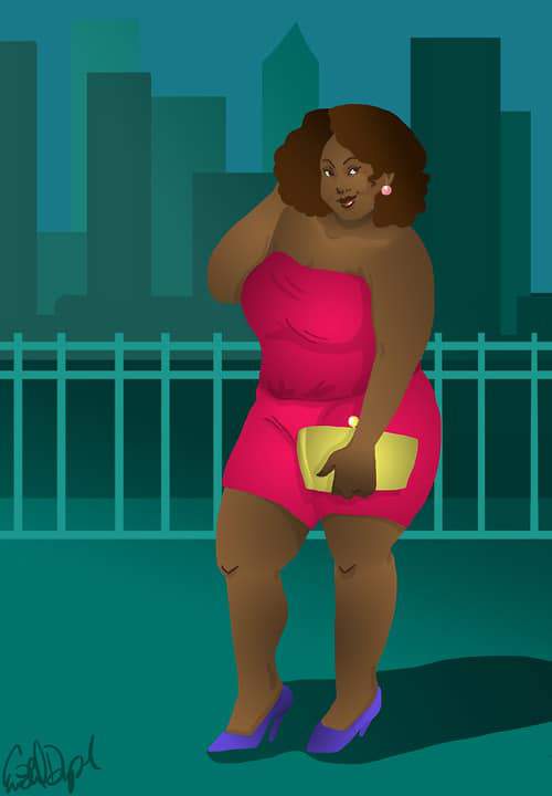 Plus Size Art of Eva Duplan Illustrations on The Curvy Fashionista