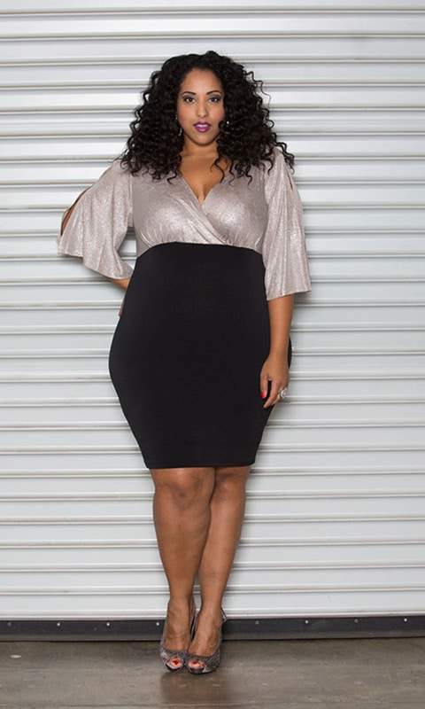 Plus Size Retailer Sealed With a Kiss Launches Size Appeal- Size Appeal Melinda Metallic Dress