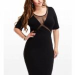 X Mesh and Ponte Dress by Fashion to Figure