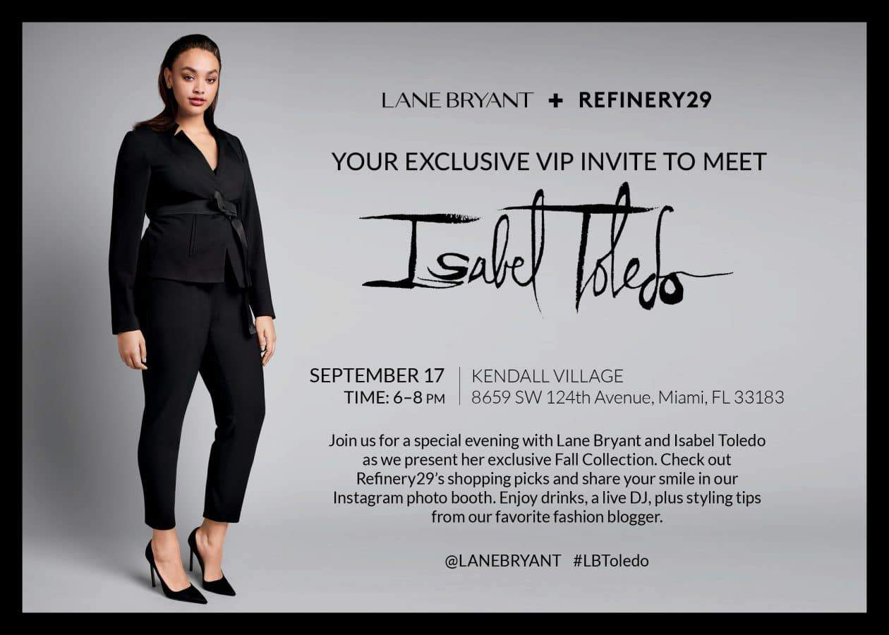 Join me in Miami for the Isabel Toledo and Lane Bryant EVENT